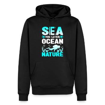 Meeresbiologie Delfin | Meeresbiologe Geschenkidee - Männer Premium Bio Hoodie - Schwarz - Vorne - Nico (187cm)