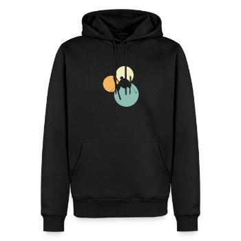 Freeride Schi - Männer Premium Bio Hoodie - Schwarz - Vorne - Nico (187cm)