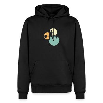Gym Weightlifting - Männer Premium Bio Hoodie - Schwarz - Vorne - Nico (187cm)