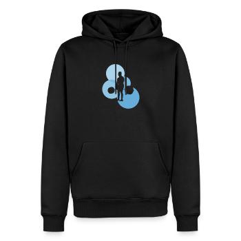 Bodybuilding Gym Deadlift - Männer Premium Bio Hoodie - Schwarz - Vorne - Nico (187cm)