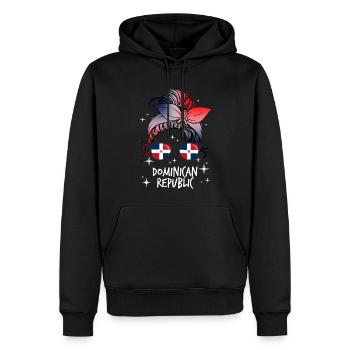 Dominikanische Republik - Männer Premium Bio Hoodie - Schwarz - Vorne - Nico (187cm)