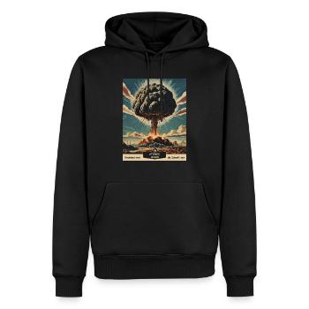 Atomic Bomb - Männer Premium Bio Hoodie - Schwarz - Vorne - Nico (187cm)