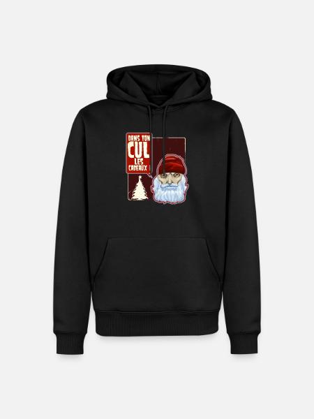 Père Noël crad' - Sweat à capuche Premium bio Homme - noir