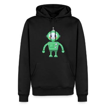 Robot con motivo Vector Comics Baby Boys Bambini - Felpa con cappuccio ecologica premium da uomo - nero - Fronte - Nico (187cm)