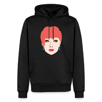 Hübsches Porträt mit roten Haaren - Männer Premium Bio Hoodie - Schwarz - Vorne - Nico (187cm)