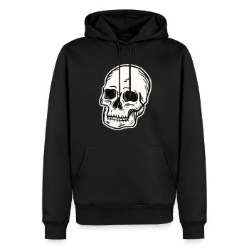Skull Skeleton Skull Horror Cadeau d’Halloween - Sweat à capuche Premium bio Homme - noir - Devant - Nico (187cm)