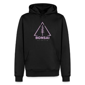 Bonsai Culture Club Front - Männer Premium Bio Hoodie - Schwarz - Vorne - Nico (187cm)