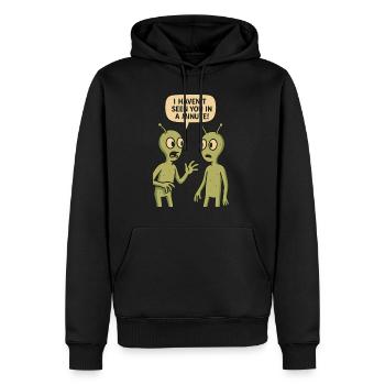 Je ne t’ai pas vu depuis une minute (Aliens) - Sweat à capuche Premium bio Homme - noir - Devant - Nico (187cm)