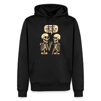 Je ne t’ai pas vu depuis une minute (Skeleton) - Sweat à capuche Premium bio Homme - noir - Devant - Nico (187cm)