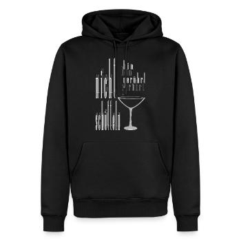 don't shake - I'm moved - cocktail glass - Men’s Premium Organic Hoodie - black - Front - Nico (187cm)