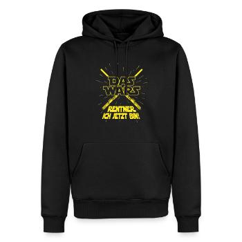 Das wars - Rentner Senior Pension Rente Spruch - Männer Premium Bio Hoodie - Schwarz - Vorne - Nico (187cm)