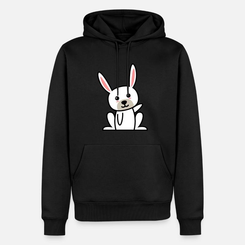 Bunny Comic Animal - Sweat à capuche Premium bio Homme - noir