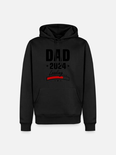 Dad 2024 Loading Papa - Men’s Premium Organic Hoodie - black