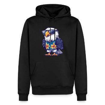Eagle Comique Drôle d’été - Sweat à capuche Premium bio Homme - noir - Devant - Nico (187cm)