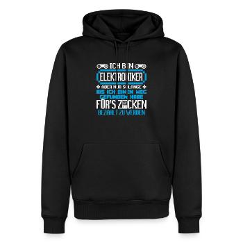 ELEKTRONIKER - Gamer - Männer Premium Bio Hoodie - Schwarz - Vorne - Nico (187cm)