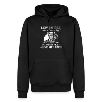 LKW - LKW-Fahrer sind wie Sauerstoff - T-Shirt - Männer Premium Bio Hoodie - Schwarz - Vorne - Nico (187cm)