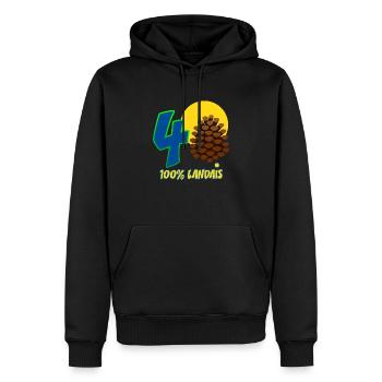 Landes - Landais - Männer Premium Bio Hoodie - Schwarz - Vorne - Nico (187cm)