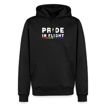 Stolz im Flug - Männer Premium Bio Hoodie - Schwarz - Vorne - Nico (187cm)