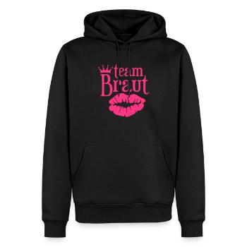 Team Braut - Junggesellinnenabschied - Männer Premium Bio Hoodie - Schwarz - Vorne - Nico (187cm)