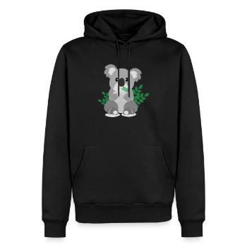 koala - Sweat à capuche Premium bio Homme - noir - Devant - Nico (187cm)