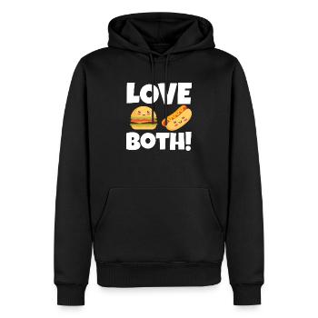 burger hotdog - Männer Premium Bio Hoodie - Schwarz - Vorne - Nico (187cm)