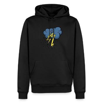 Thunderbolt - Men’s Premium Organic Hoodie - black - Front - Nico (187cm)