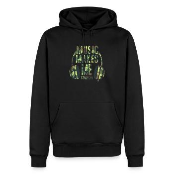 Discjockey Musik - Männer Premium Bio Hoodie - Schwarz - Vorne - Nico (187cm)