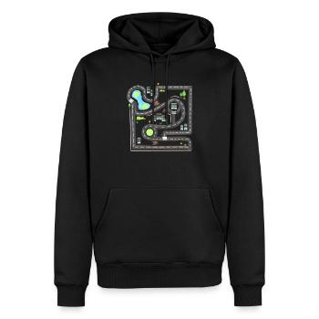 Play Cars on Dad's Back - Play Mat - Men’s Premium Organic Hoodie - black - Front - Nico (187cm)