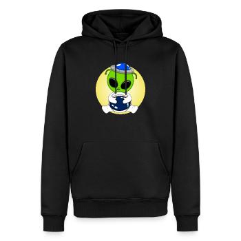 Süßes Alien - Männer Premium Bio Hoodie - Schwarz - Vorne - Nico (187cm)