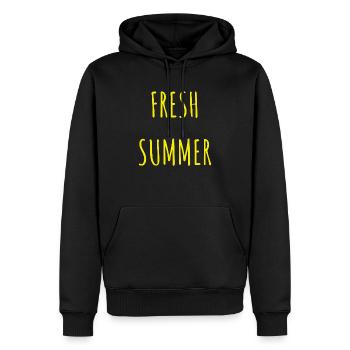 FRESH SUMMER été mer océan - Sweat à capuche Premium bio Homme - noir - Devant - Nico (187cm)