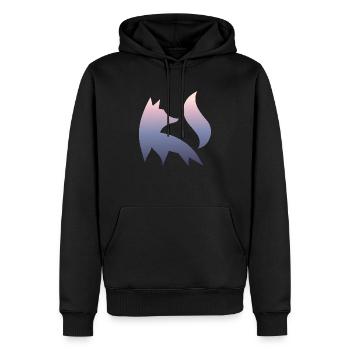Fox Silhouette Forêt Nature Animal Renard Roux Forêt Animal - Sweat à capuche Premium bio Homme - noir - Devant - Nico (187cm)