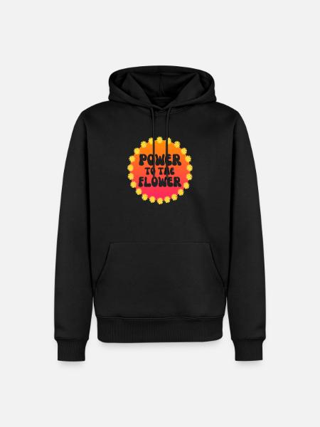 Kraft zur Blume - Männer Premium Bio Hoodie - Schwarz
