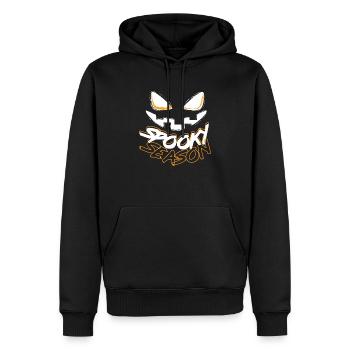 saison effrayante Halloween - Sweat à capuche Premium bio Homme - noir - Devant - Nico (187cm)
