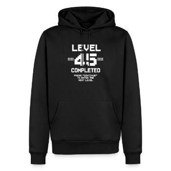 45 Birthday Gamer Niveau 45 Complet - Sweat à capuche Premium bio Homme - noir - Devant - Nico (187cm)