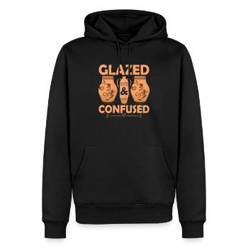 Céramique émaillée et confuse Artiste Poterie - Sweat à capuche Premium bio Homme - noir - Devant - Nico (187cm)