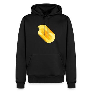 Unendliche Rolle - Männer Premium Bio Hoodie - Schwarz - Vorne - Nico (187cm)
