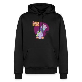 Cat Dream Mignon Mignon Fille Animal Comic Smile l - Sweat à capuche Premium bio Homme - noir - Devant - Nico (187cm)