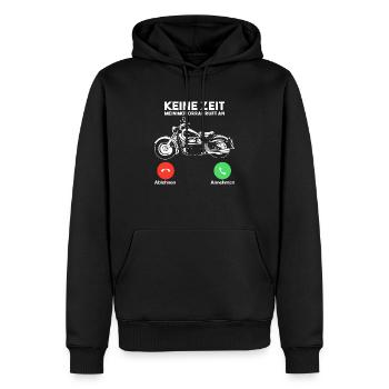 Keine zeit mein Motorrad ruft an - Männer Premium Bio Hoodie - Schwarz - Vorne - Nico (187cm)