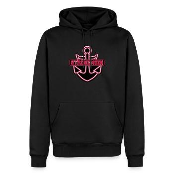 Strongmoin Christmas Red - Männer Premium Bio Hoodie - Schwarz - Vorne - Nico (187cm)