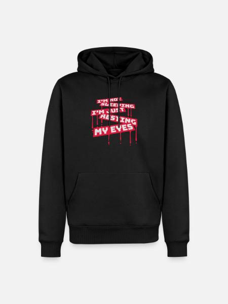 im not sleeping Quote - Men’s Premium Organic Hoodie - black