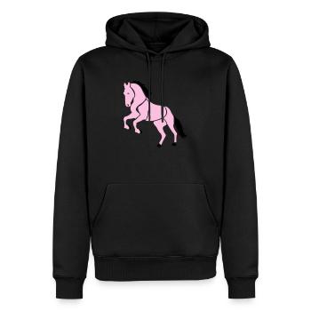 Cabriole cavalière - Sweat à capuche Premium bio Homme - noir - Devant - Nico (187cm)