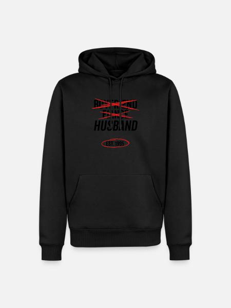 Boyfriend Fiancé Husband Est 1995 - Men’s Premium Organic Hoodie - black