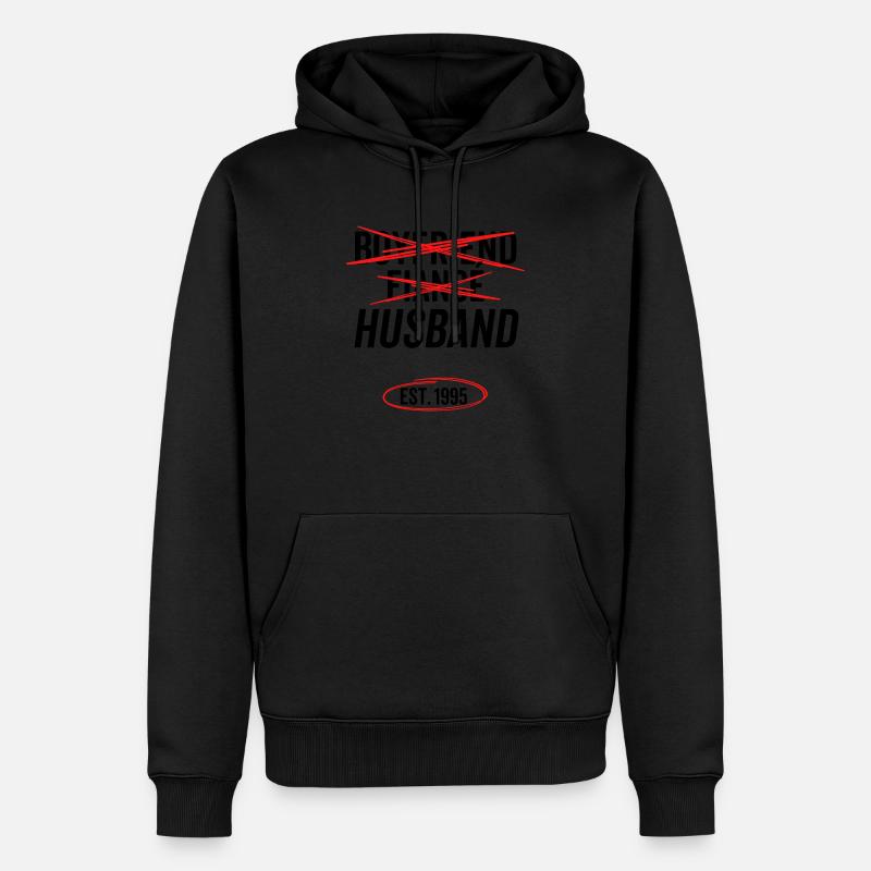 Freund Verlobter Ehemann Est 1995 - Männer Premium Bio Hoodie - Schwarz