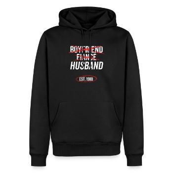 Freund Verlobter Ehemann Est 1980 - Männer Premium Bio Hoodie - Schwarz - Vorne - Nico (187cm)