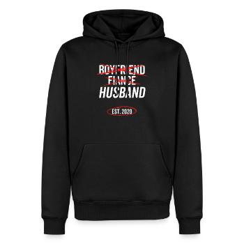Freund Verlobter Ehemann Est 2020 - Männer Premium Bio Hoodie - Schwarz - Vorne - Nico (187cm)