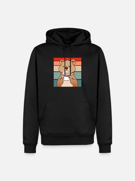 Morning Man Quokka - Men’s Premium Organic Hoodie - black