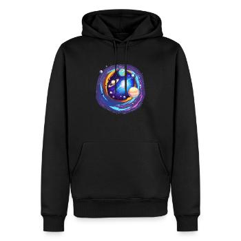 Magisches Universum - Männer Premium Bio Hoodie - Schwarz - Vorne - Nico (187cm)