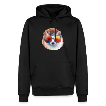 Heinrich der Igel - Männer Premium Bio Hoodie - Schwarz - Vorne - Nico (187cm)
