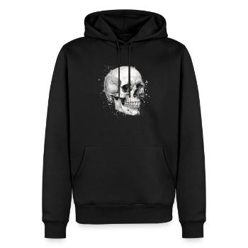 Tête de mort au crayon - Sweat à capuche Premium bio Homme - noir - Devant - Nico (187cm)