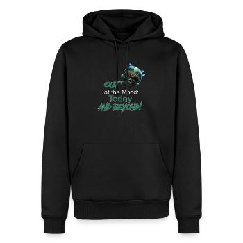 Zero Mood: Aujourd’hui et au-delà! - Sweat à capuche Premium bio Homme - noir - Devant - Nico (187cm)